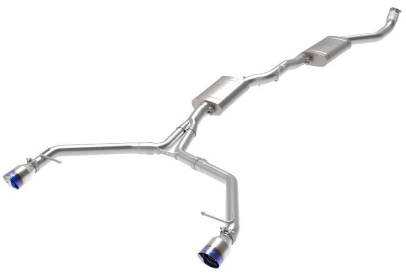 afe MACH Force-Xp 13-16 Audi Allroad L4 SS Cat-Back Exhaust w/ Blue Flame Tips - DTX Performance