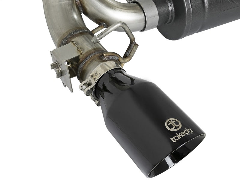 aFe Takeda 3in 304 SS Cat-Back Exhaust System w/ Black Tips 16-18 Ford Focus RS I4-2.3L (t) - DTX Performance