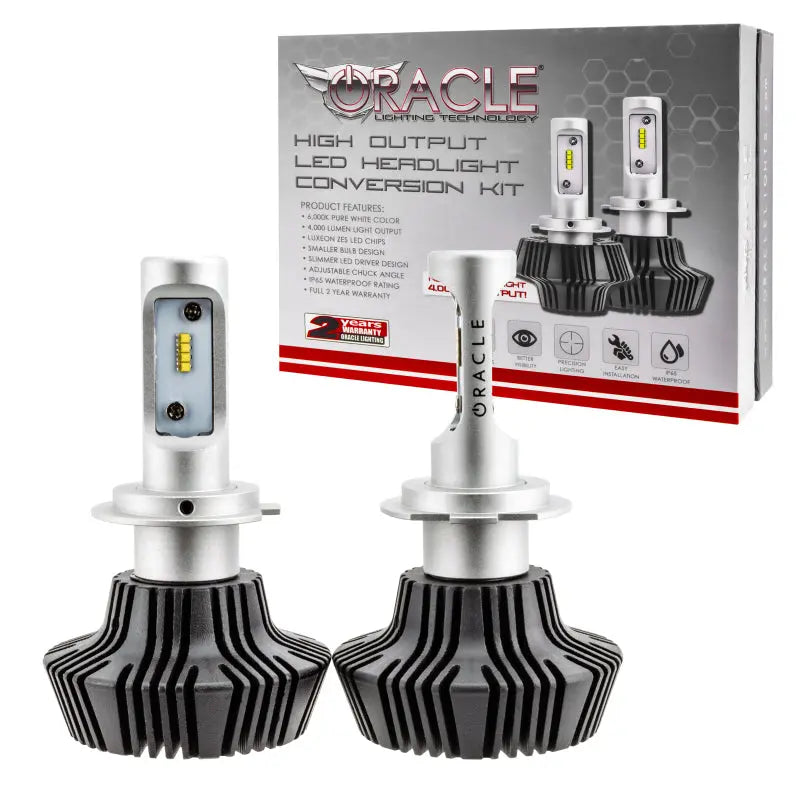 Oracle H7 4000 Lumen LED Headlight Bulbs (Pair) - 6000K - DTX Performance