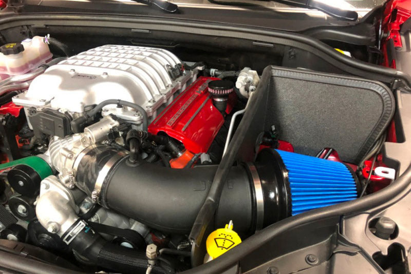 JLT 18-20 Jeep Grand Cherokee Trackhawk 6.2L Blk Textured CAI Kit w/Red Filter (2018 CARB Exempt) - DTX Performance