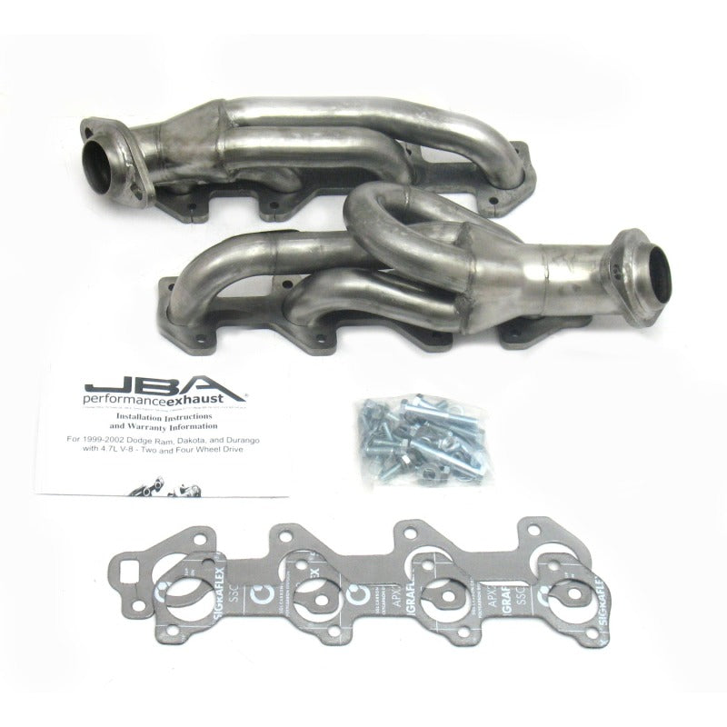 JBA 04-07 Dodge Dakota 4.7L PowerTech 1-1/2in Primary Raw 409SS Cat4Ward Header - DTX Performance