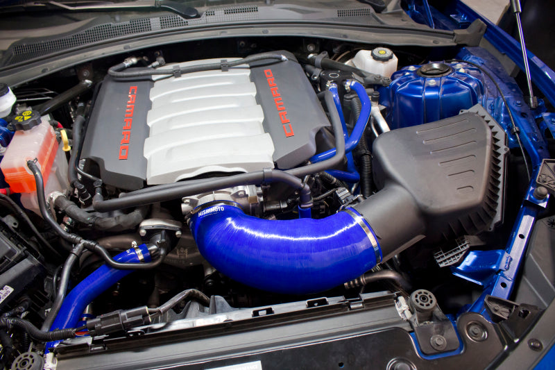 Mishimoto 2016+ Chevrolet Camaro SS Silicone Induction Hose - Blue - DTX Performance