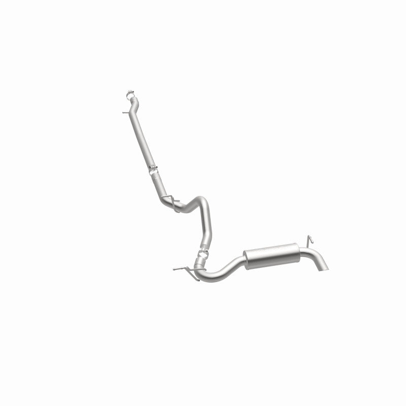 MagnaFlow 12-14 Jeep Wrangler 4dr Single Straight Rear P/S Exit Stainless C/B Performance Exhaust - DTX Performance