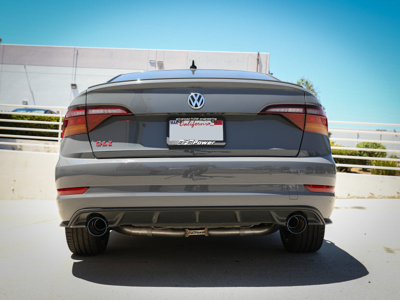 afe 19-21 VW Jetta GLI (MKVII) L4-2.0L (t) MACH Force-Xp 304 SS Cat-Back Exhaust System Blue Tips - DTX Performance