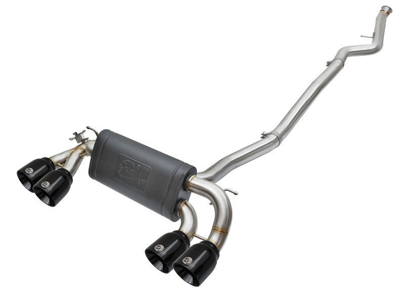 aFe 16-18 BMW M2 L6-3.0L MACH Force-Xp 3in to 2.5in 304 SS Cat-Back Exhaust System-Quad Black Tips - DTX Performance