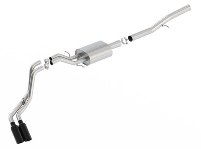 Borla 14+ Chevy Silverad1500 EC STD/CC Short 143.5in WB ATAK Cat-Back Exhaust w/ Black Chrome Tip - DTX Performance