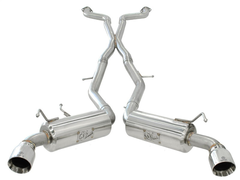 aFe Takeda 2.5inch SS Exhaust Cat-Back 09-13 Nissan 370Z V6 3.7L Polished Tips - DTX Performance