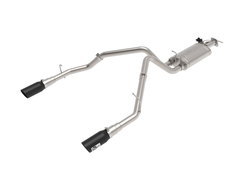 aFe Gemini XV 3in 304 SS Cat-Back Exhaust 19-21 Ram 1500 V8 5.7L Hemi w/ Black Tips - DTX Performance