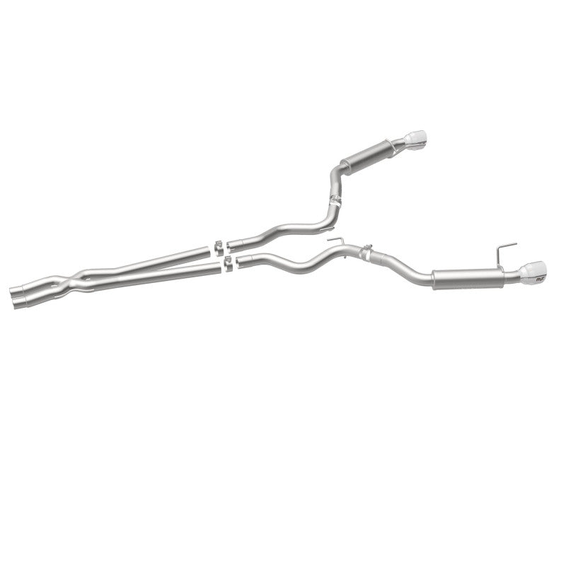 MagnaFlow Cat Back, SS, 2.5in, Competition, Dual Split Polished 4.5in Tips 2015 Ford Mustang V6 3.7L - DTX Performance