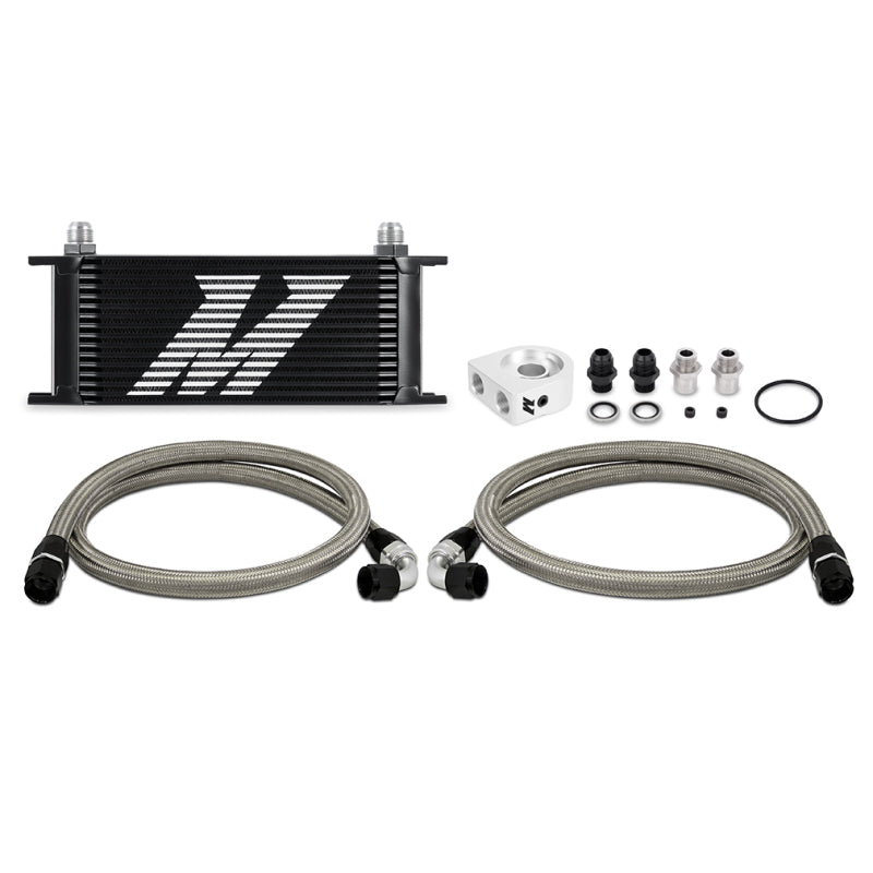 Mishimoto Universal Oil Cooler Kit 16-Row Black - DTX Performance