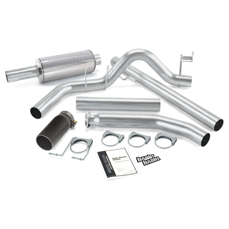 Banks Power 98-02 Dodge 5.9L Std Cab Monster Exhaust System - SS Single Exhaust w/ Black Tip - DTX Performance