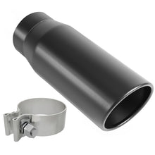 Load image into Gallery viewer, MagnaFlow Tip Black Coated  w/ Clamp Single Wall Round Outlet 4in Diameter 3in Inlet 12in Length - DTX Performance