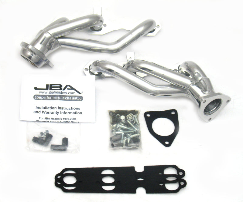 JBA 99-02 GM Truck 4.3L V6 w/o A.I.R. Injection 1-1/2in Primary Silver Ctd Cat4Ward Header - DTX Performance