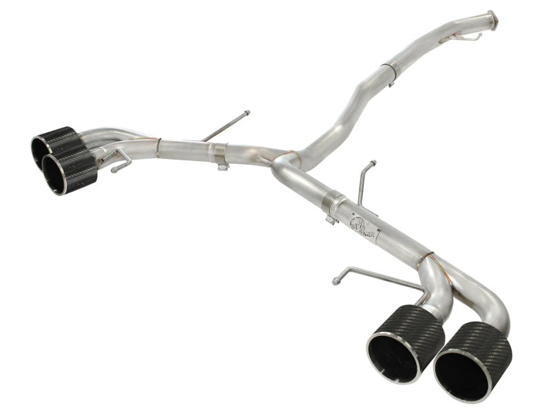 aFe Takeda 3in SS Exhaust Cat-Back 09-14 Nissan GTR V6 3.8L Carbon Fiber Tips - DTX Performance