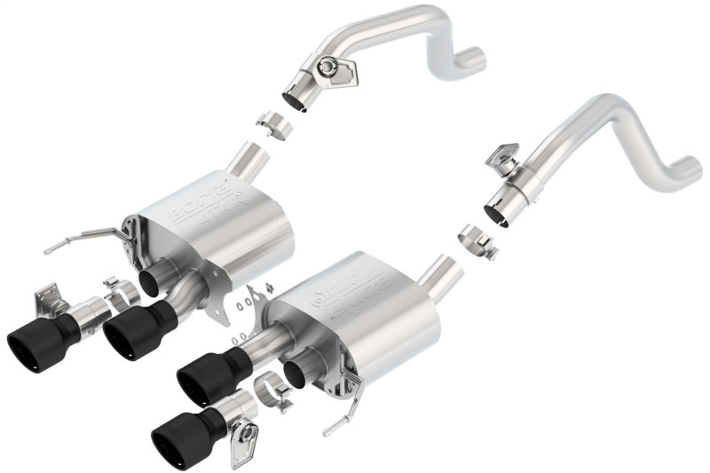 Borla 14-18 C7 Corvette Stingray Axle-Back ATAK Exhaust 2.75in To Muffler Dual 2.75in Out 4.25in Tip - DTX Performance