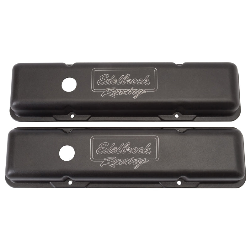 Edelbrock Valve Cover Victor Series Chevrolet 1959-1986 262-400 CI V8 Low Black - DTX Performance