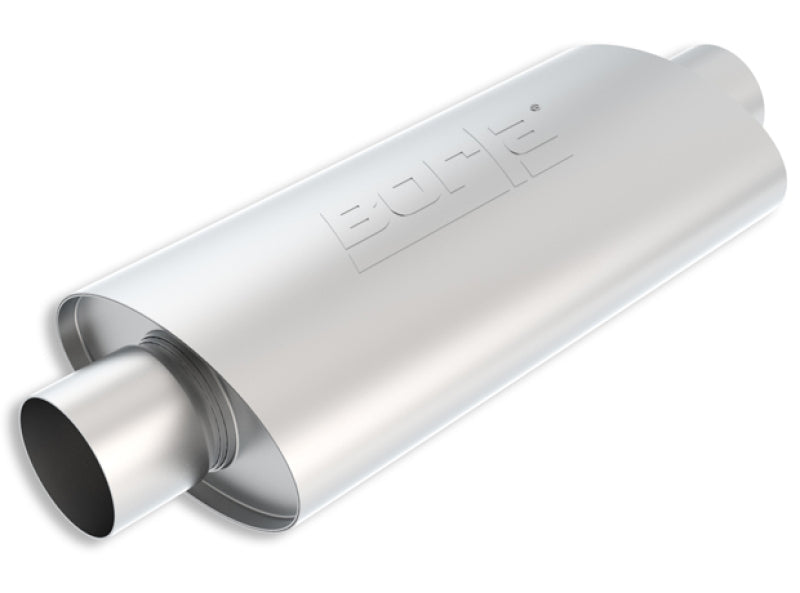 Borla XR-1 Racing Sportsman 4in Inlet/Outlet Center/Center Oval Muffler-4.5in Diameter x 12in Length - DTX Performance