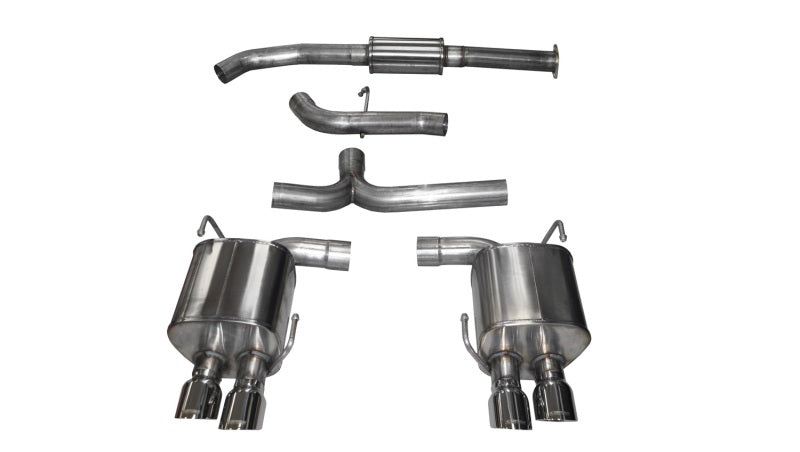 Corsa 2015 Subaru WRX Cat Back Exhaust, Polished Quad 3.5in Tips *Sport* - DTX Performance