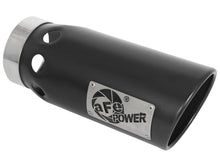 Load image into Gallery viewer, aFe Power Intercooled Tip Stainless Steel - Black 4in In x 5in Out x 12in L Bolt-On - DTX Performance