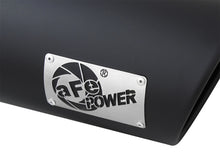 Load image into Gallery viewer, aFe Power MACH Force-Xp 4in In x 6in Out x 15in L Driver Side Clamp-On 4in 409 SS Exhaust Tip-Black - DTX Performance