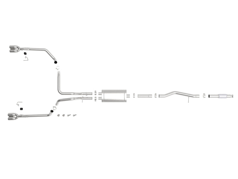 aFe Vulcan Series 3in-2-1/2in 304 SS Cat-Back 2019 GM Silverado 1500 V8-5.3L w/ Polished Tips - DTX Performance