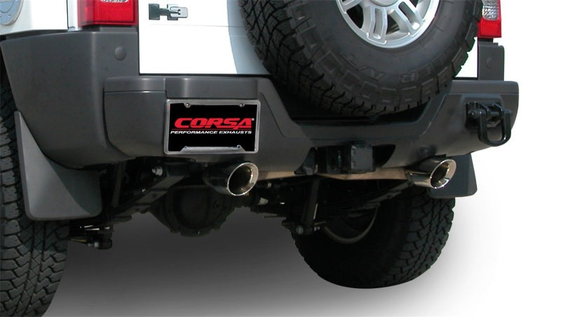 Corsa 06-08 Hummer H3 3.5L Polished Sport Cat-Back Exhaust - DTX Performance