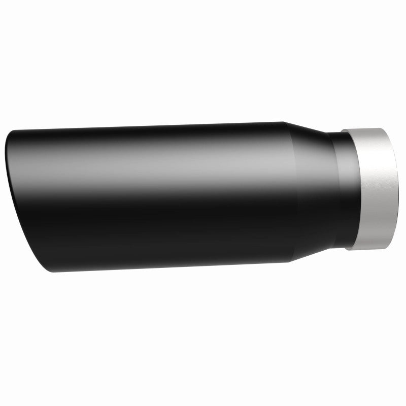 MagnaFlow Tip Stainless Black Coated Single Wall Round Single Outlet 5in Dia 4in Inlet 13in L - DTX Performance