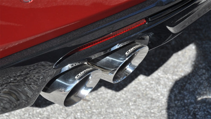 Corsa 16-18 Chevy Camaro SS 147 Xtreme+ 2.75in Cat-Back Dual Rear Exit w/ Single 4.5in Polished Tips - DTX Performance