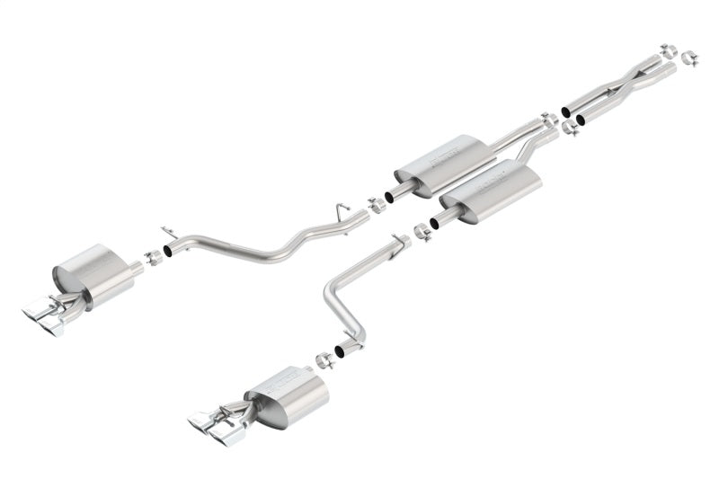 Borla 11-14 Dodge Challenger 3.6L AT/MT RWD 2Dr Single Split Rear Exit Rectangle Tip Catback Exhaust - DTX Performance