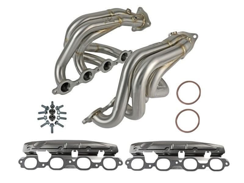 aFe Twisted 304SS Header 2020 Chevy Corvette (C8) 6.2L V8 - Brushed - DTX Performance