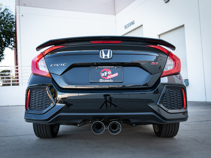 aFe Takeda 2.5in 304SS Cat-Back Exhaust System w/ Polished Tips 17-20 Honda Civic Si Sedan I4 1.5L - DTX Performance