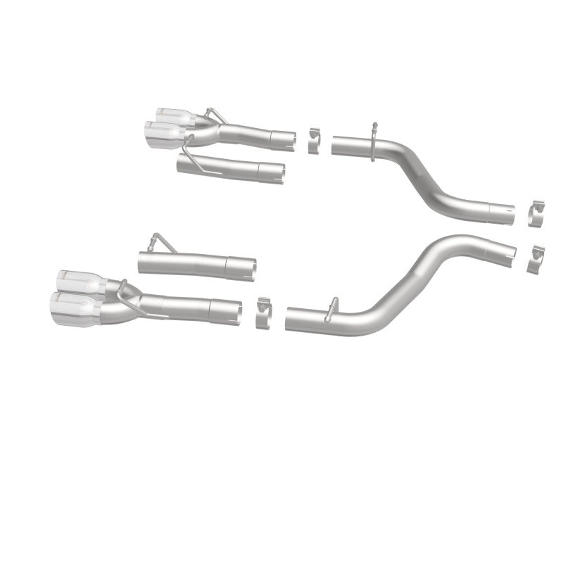 MagnaFlow Axle-Back, SS, 2.5in, Quad Split Rear 3.5in Tip 2015 Dodge Challenger 3.6L V6 - DTX Performance