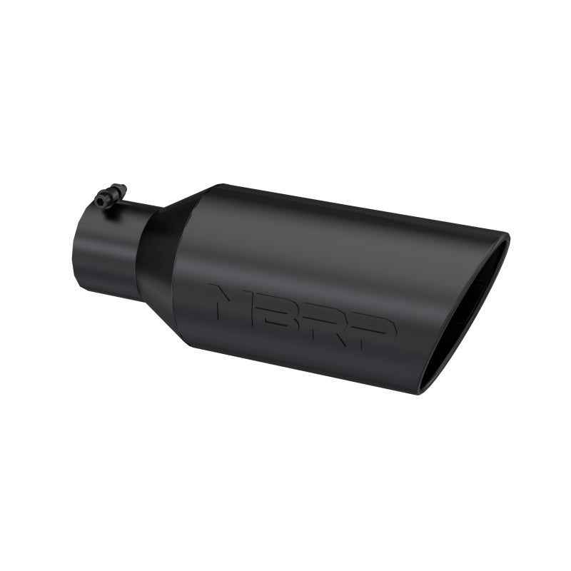 MBRP Universal Exhaust Tip 7in O.D. Rolled End 4in Inlet 18in Length - Black - DTX Performance