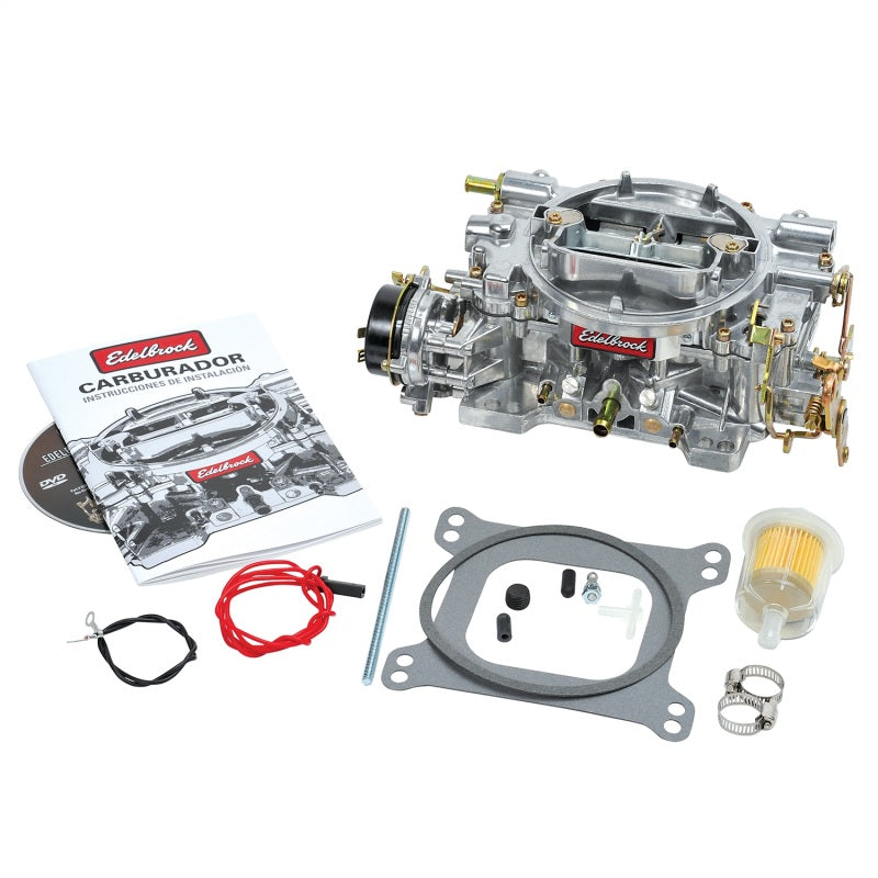 Edelbrock Carburetor Performer Series 4-Barrel 600 CFM Electric Choke Satin Finish - DTX Performance