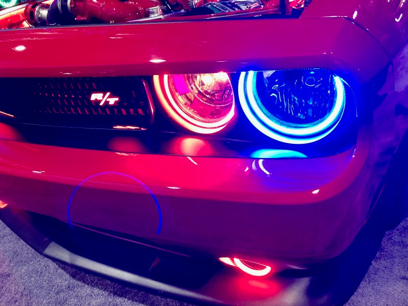 Oracle 08-14 Dodge Challenger Dynamic Surface Mount Headlight Halo Kit - ColorSHIFT - Dynamic - DTX Performance