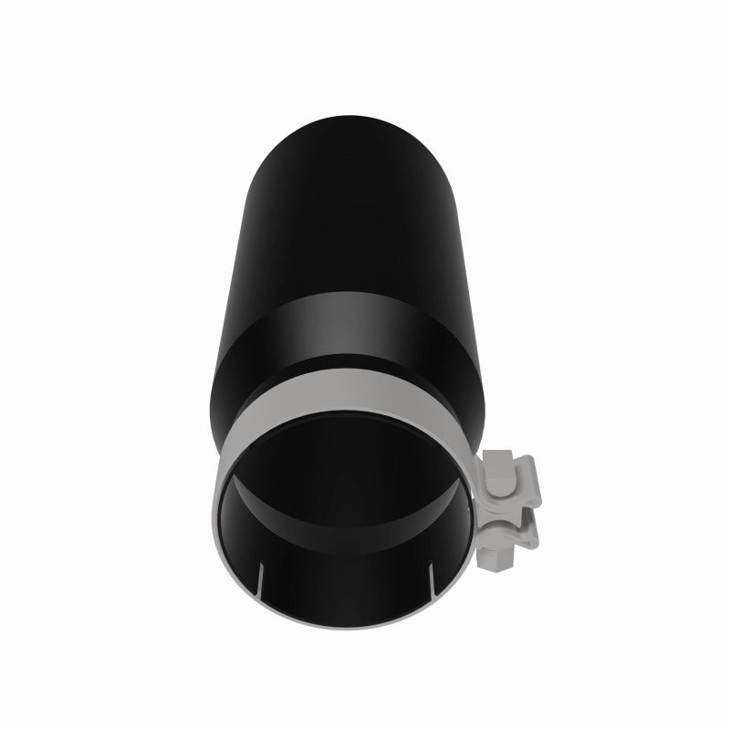 MagnaFlow Tip Stainless Black Coated Single Wall Round Single Outlet 5in Dia 4in Inlet 13in L - DTX Performance