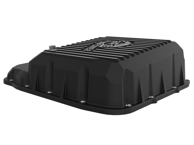 aFe Transmission Pan (Black w/ Machined Fins) 13-19 Dodge Diesel Trucks L6-6.7L (td) - DTX Performance