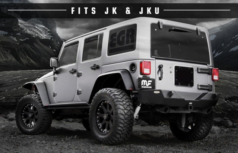 MagnaFlow 07-17 Jeep Wrangler JK 3.8/3.6L Dual Split Rear Exit Black Axle-Back Exhaust - DTX Performance