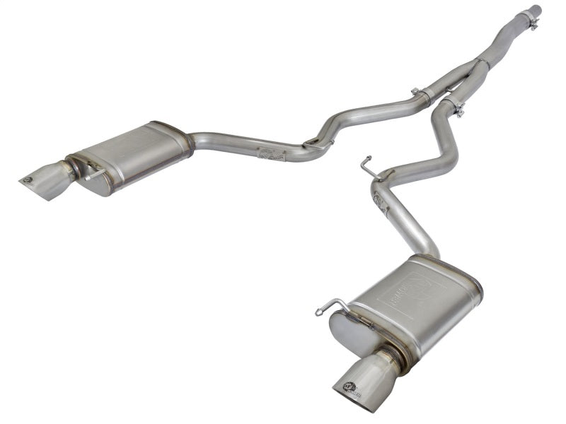 aFe MACHForce XP Exhausts Cat-Back SS-304 EXH w/ Polished Tips 15-16 Ford Mustang EcoBoost 2.3L (t) - DTX Performance