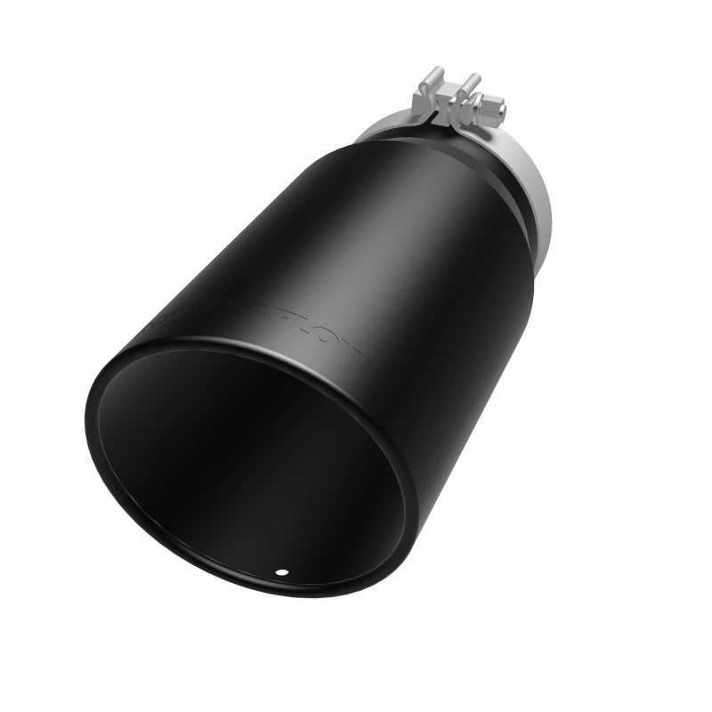 MagnaFlow Tip Stainless Black Coated Single Wall Round Single Outlet 6in Dia 5in Inlet 13in L - DTX Performance