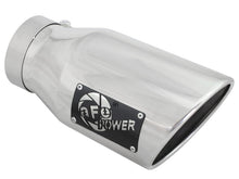 Load image into Gallery viewer, aFe MACH Force-XP 304 SS Right Side Single Wall Polished Exhaust Tip 4in Inlet x 6in Outlet x 12in L - DTX Performance