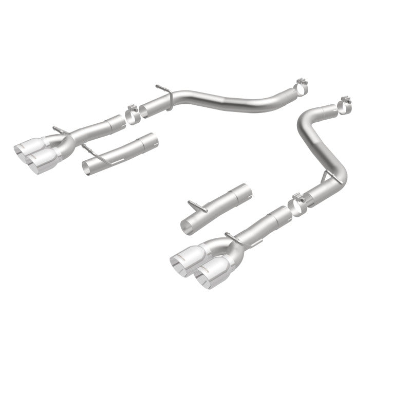 MagnaFlow Axle-Back, SS, 2.5in, Quad Split Rear 3.5in Tip 2015 Dodge Challenger 3.6L V6 - DTX Performance