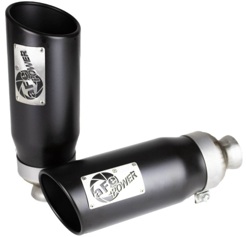 aFe MACH Force-XP 4-1/2in Steel OE Replacement Exhaust Tips - 2021+ Dodge Ram (5.7L V8) - Black - DTX Performance