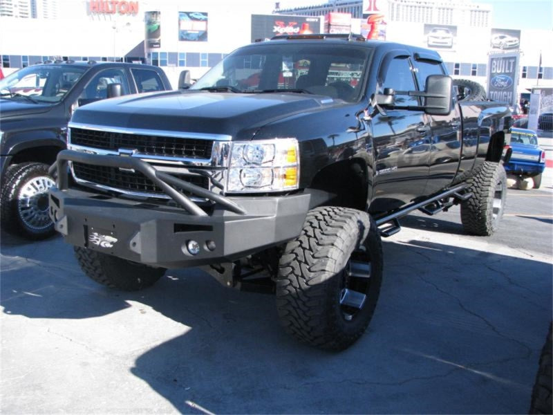 N-Fab Nerf Step 07-10 Chevy-GMC 2500/3500 Crew Cab 6.5ft Bed - Gloss Black - Bed Access - 3in - DTX Performance