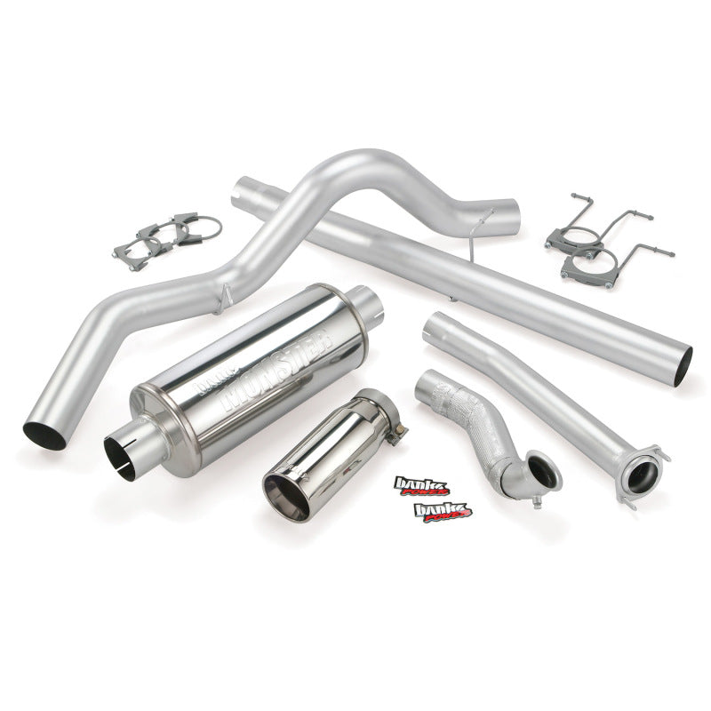 Banks Power 94-97 Ford 7.3L CCLB Monster Exhaust System - SS Single Exhaust w/ Chrome Tip - DTX Performance