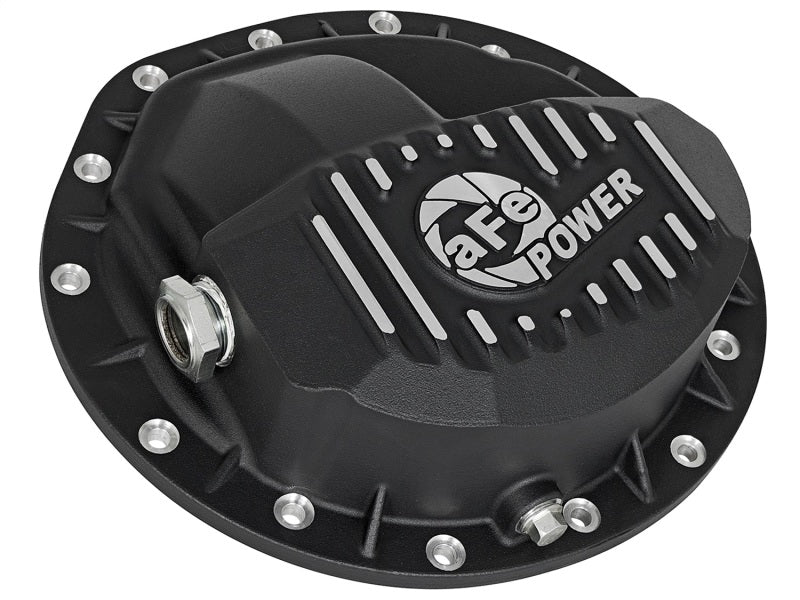 aFe Power Pro Series Rear Differential Cover Black w/Machined Fins 16-17 Nissan Titan XD(AAM 9.5-14) - DTX Performance