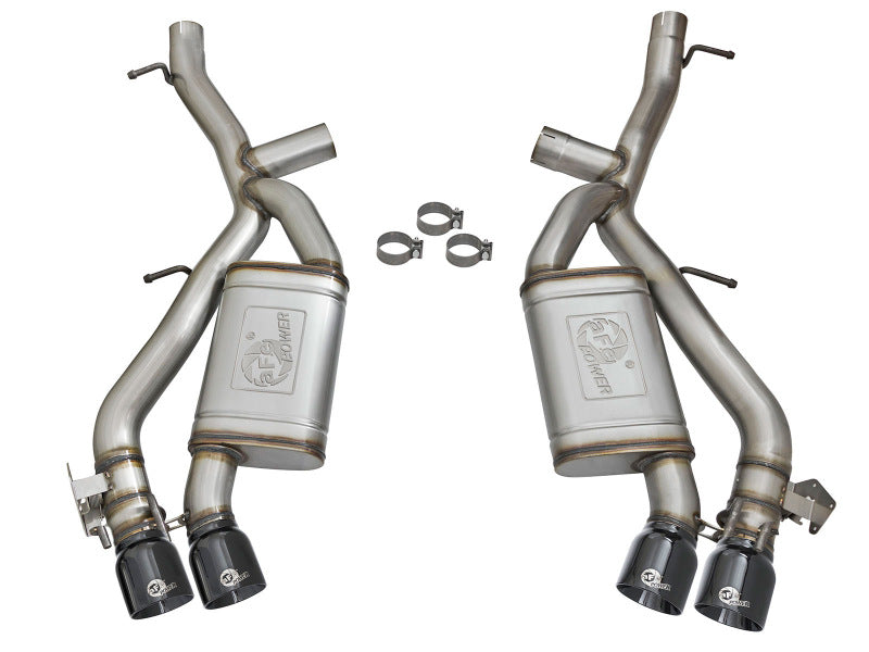 aFe MACHForce XP 3in 304 SS Axle-Back Exhaust Dual Exhaust (NPP) w/ Black Tips 16-17 Camaro SS V8 - DTX Performance