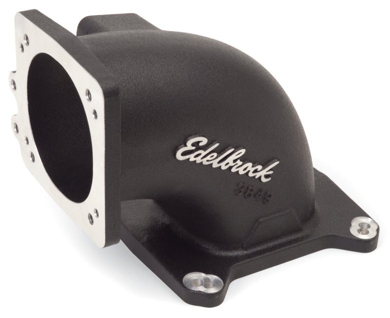 Edelbrock High Flow Intake Elbow 95mm Throttle Body to Square-Bore Flange Black Finish - DTX Performance