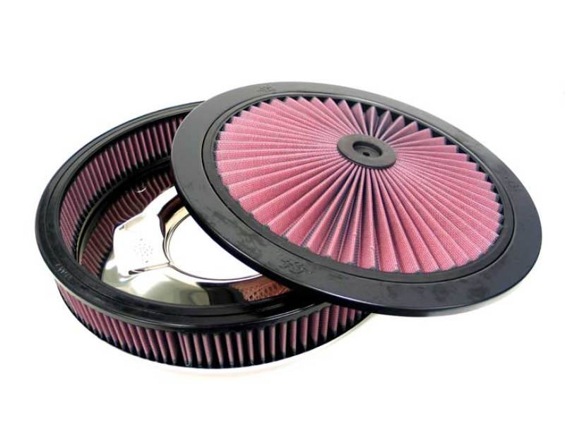 K&N X-Stream Round Custom Top Assembly Filter - Red 12in ID 5.125in Inlet Dia 2.313in Height - DTX Performance