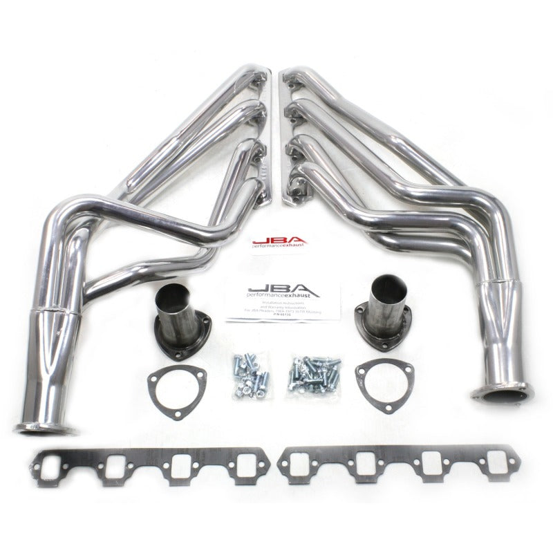 JBA 65-73 Ford Mustang 260-302/71-73 Ford 260-351W SBF 1-5/8in Primary Silver Ctd Long Tube Header - DTX Performance